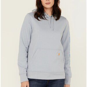 Carhartt Women's Rain Defender Hooded Sweatshirt - Light Blue